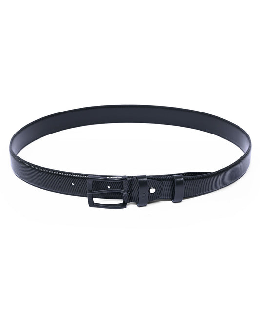 Black Texture Formal Belt