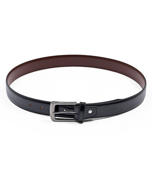 Black Texture 100% Leather Formal Belt