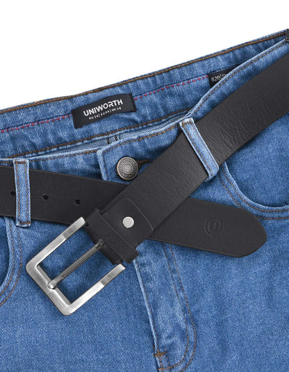 Black Plain Casual Belt