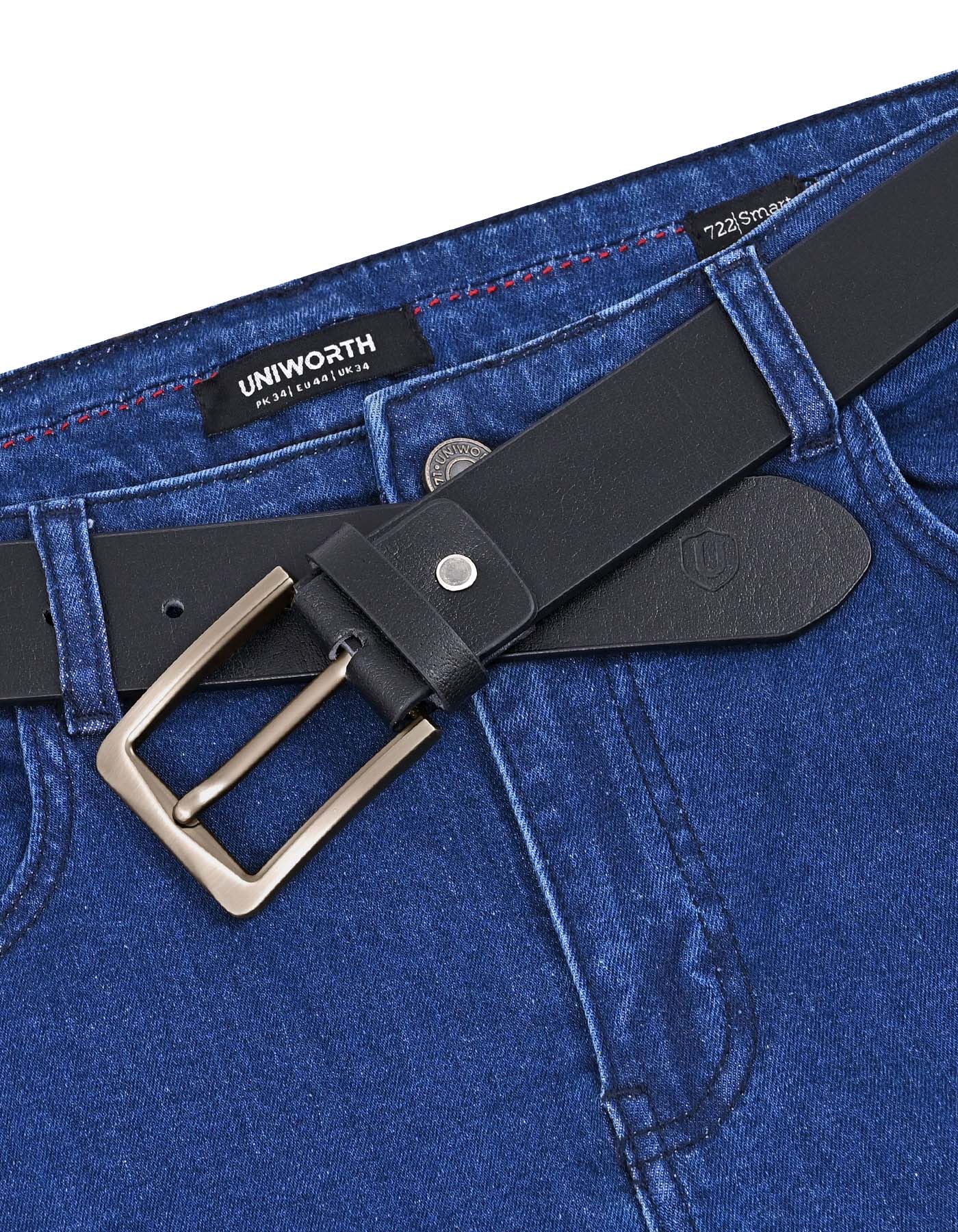 Black Plain Casual Belt