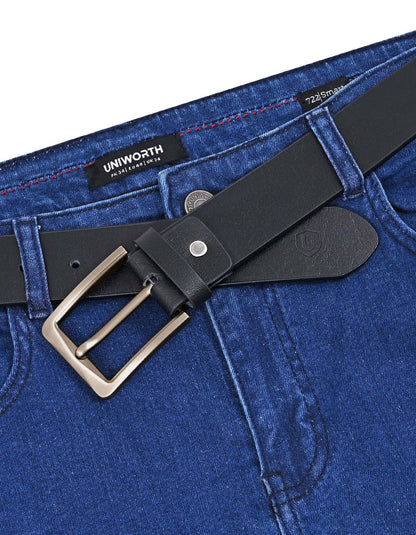 Black Plain Casual Belt