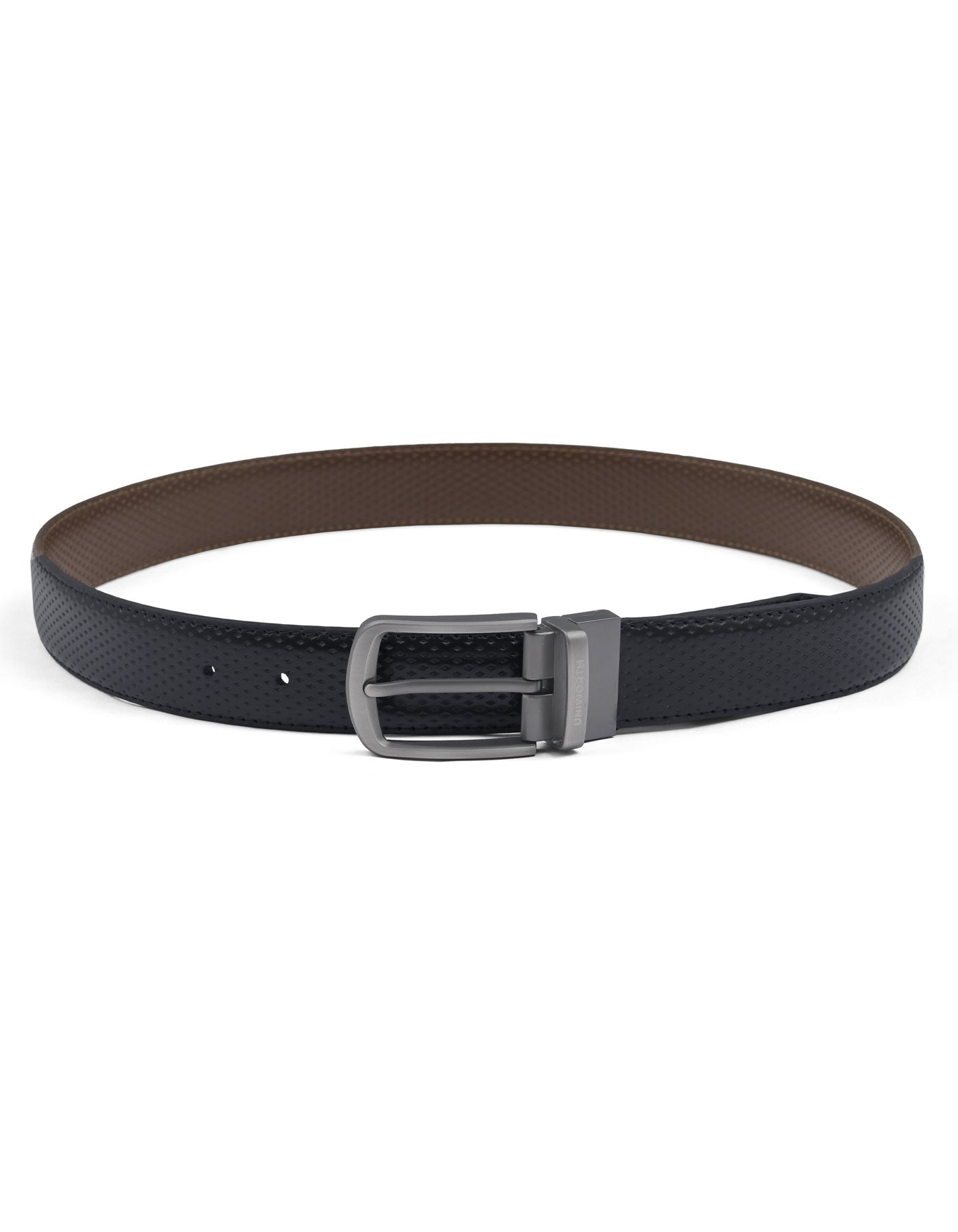Black Dotted Premium Buckle Formal Belt