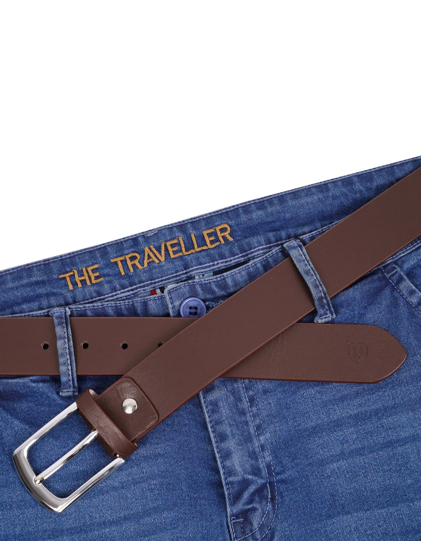 Brown Plain Casual Belt