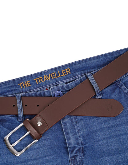 Brown Plain Casual Belt