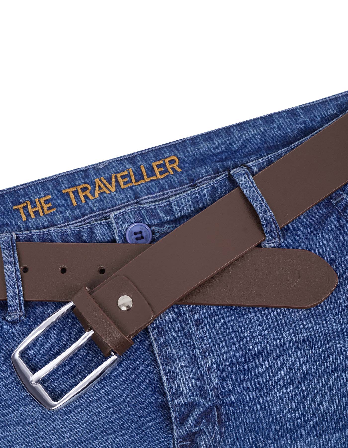 Brown Plain Casual Belt