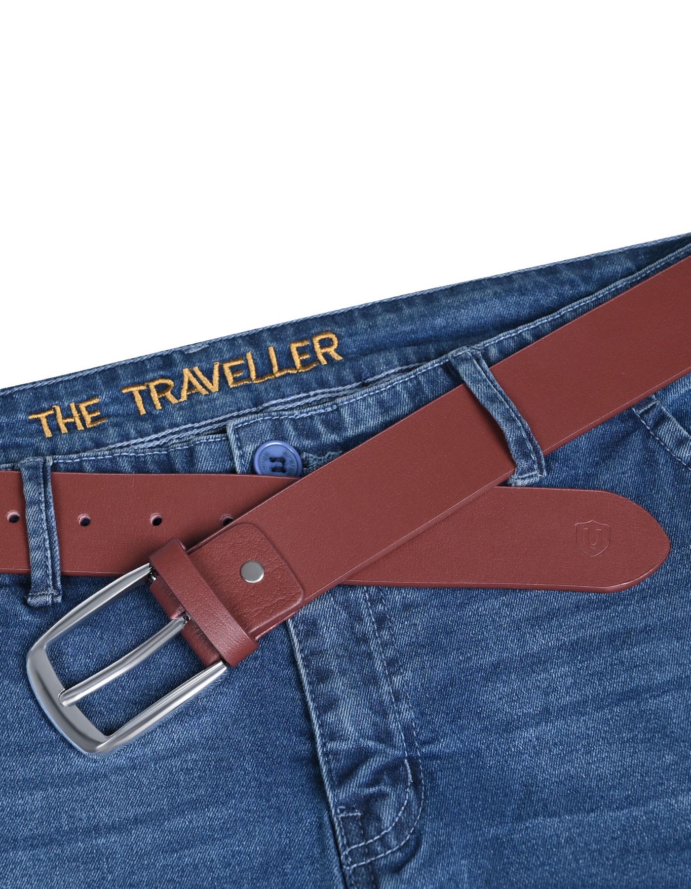Burgundy Plain Casual Belt