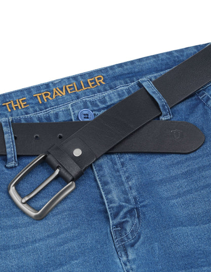 Black Texture Casual Belt