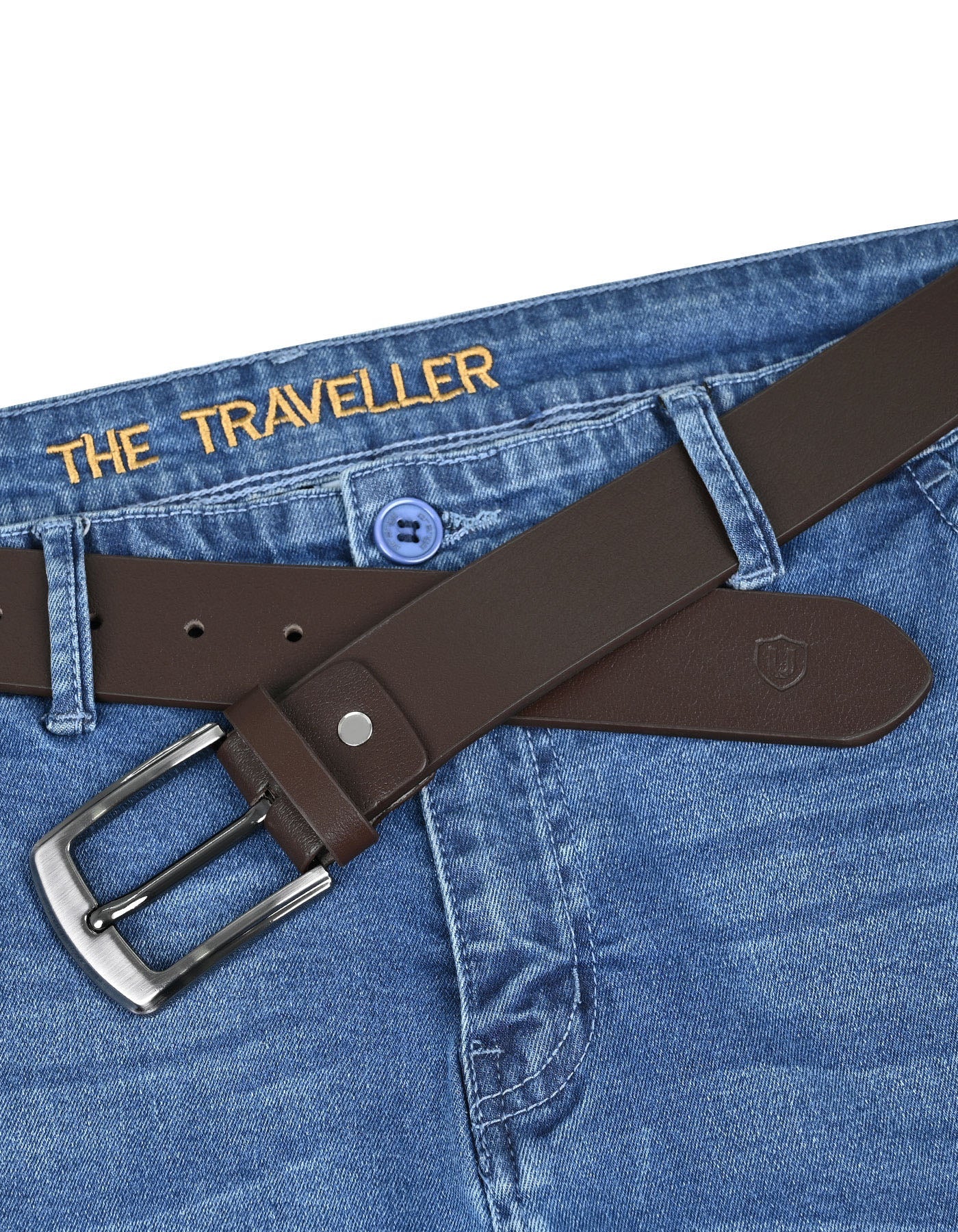 Brown Texture Casual Belt