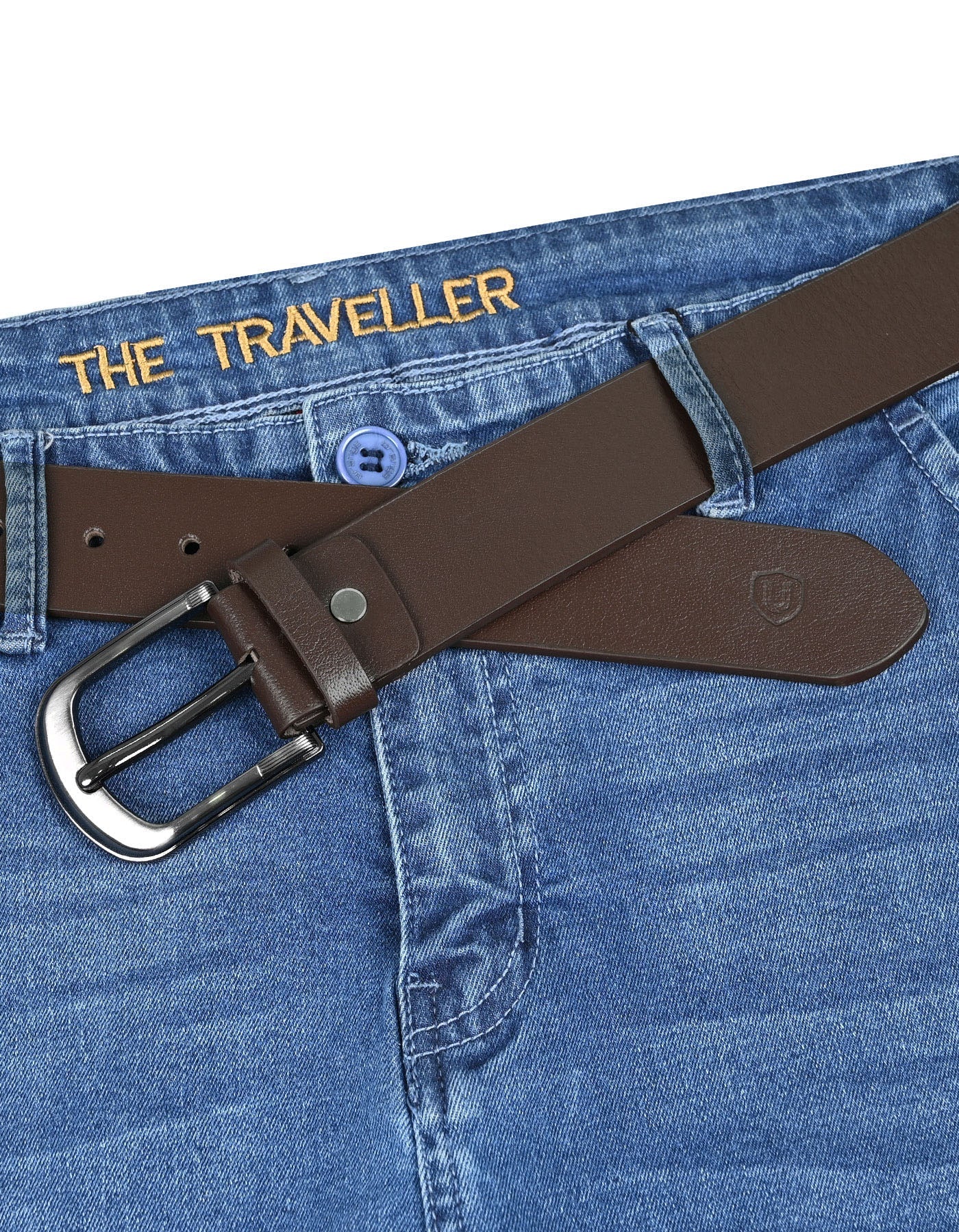 Brown Texture Casual Belt
