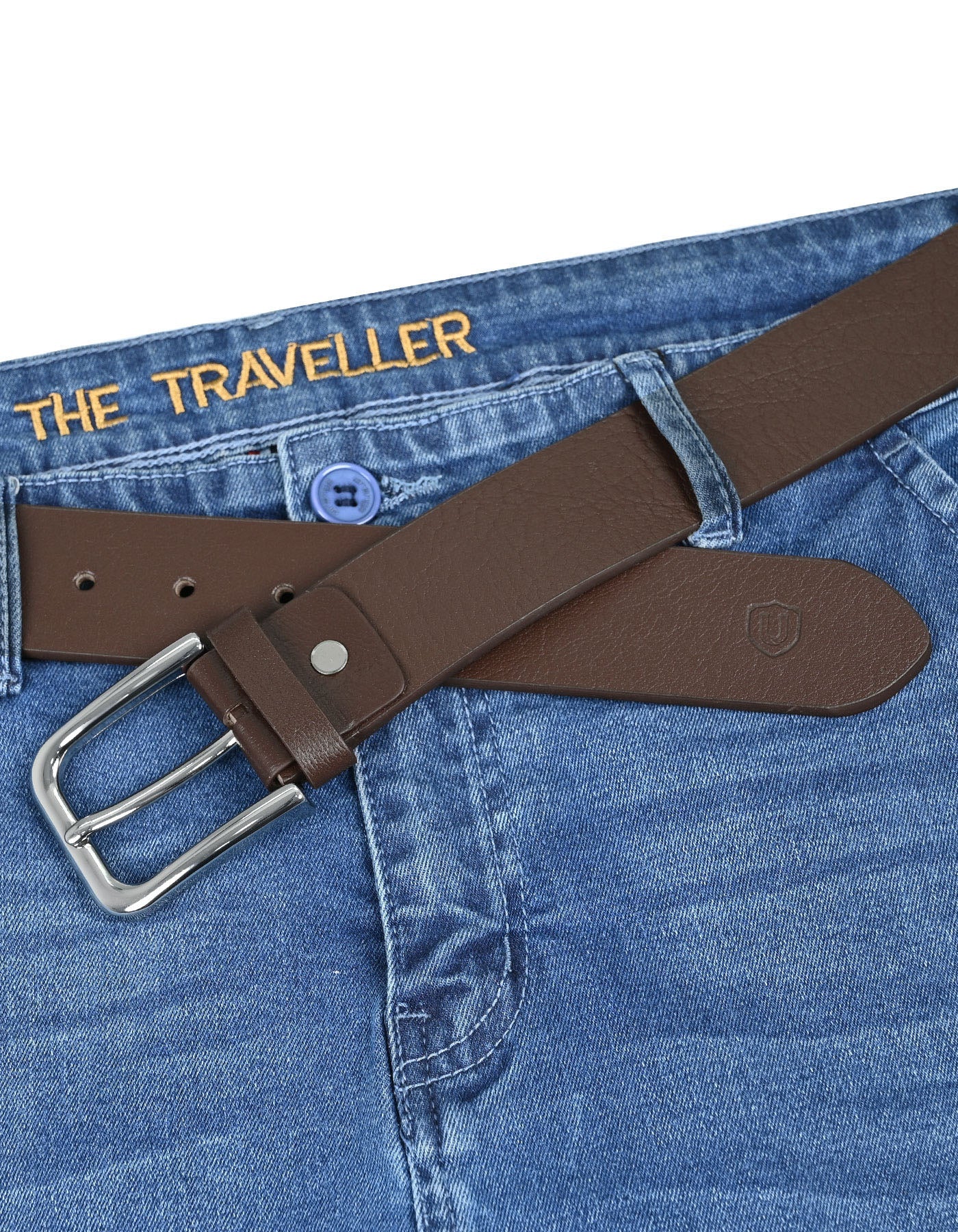Brown Casual Texture Belt