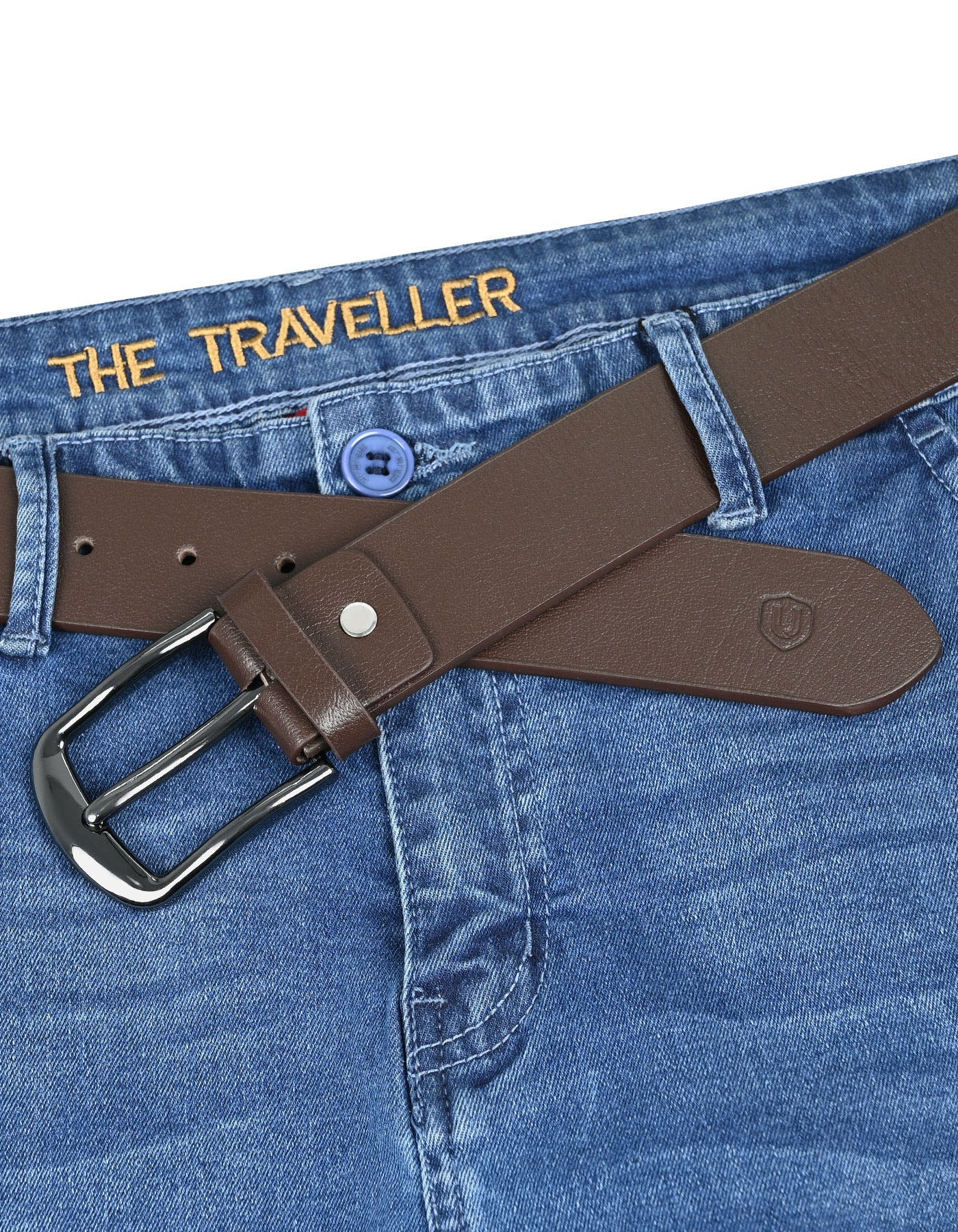 Brown Texture Casual Belt