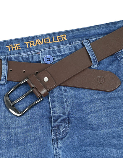 Brown Texture Casual Belt