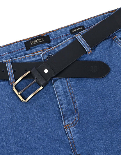 Black Plain Casual Belt
