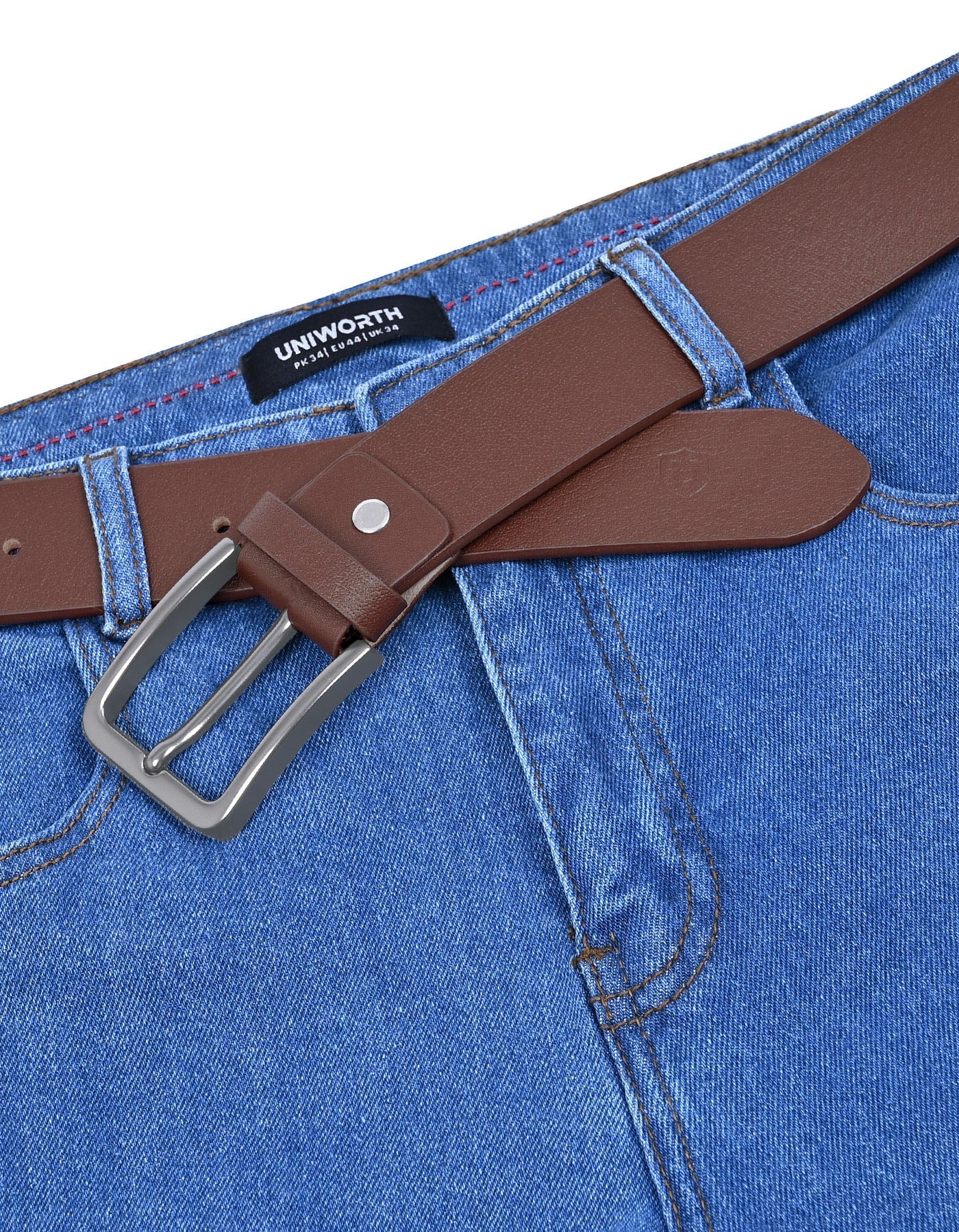 Brown Plain Casual Belt