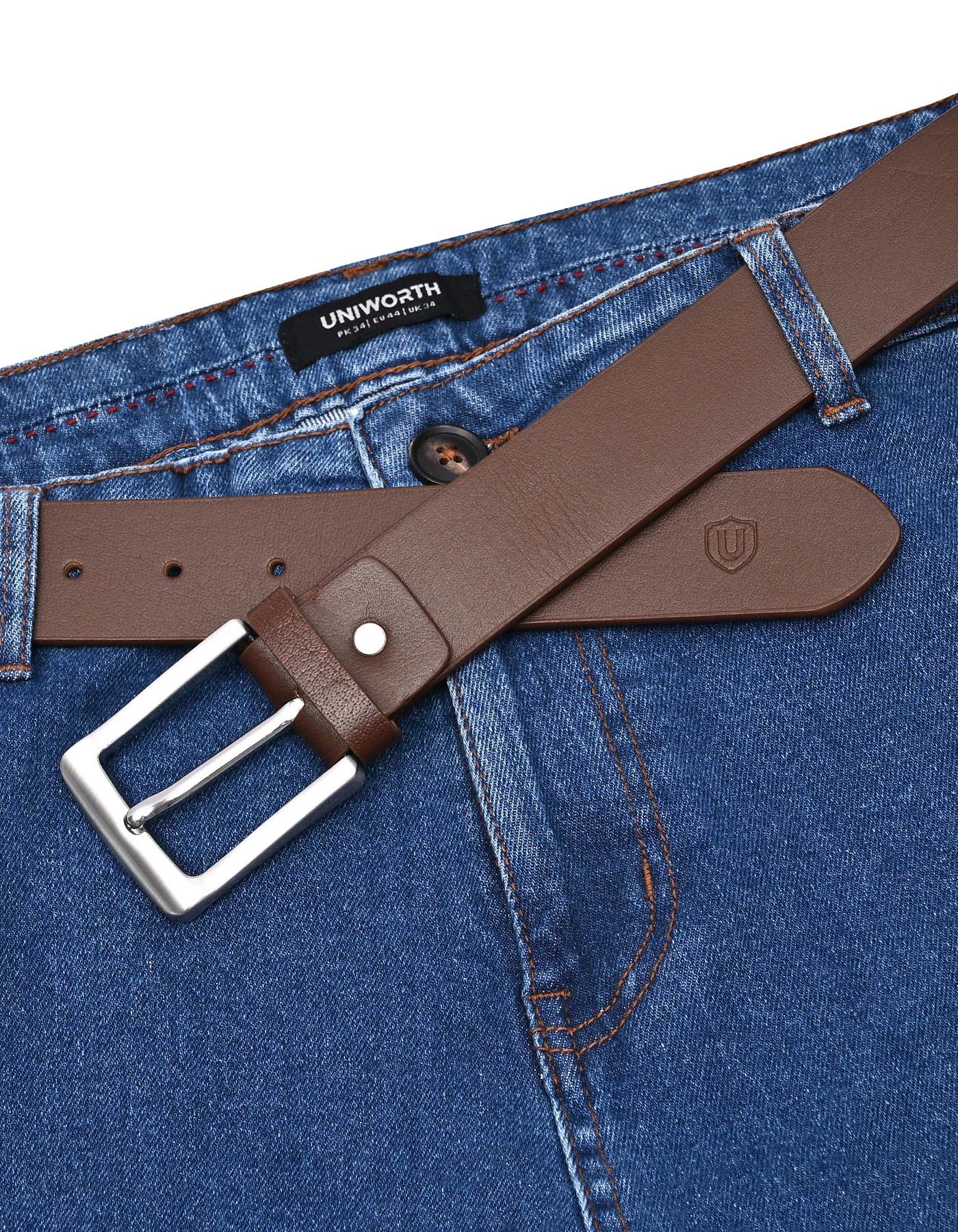 Brown Plain Casual Belt