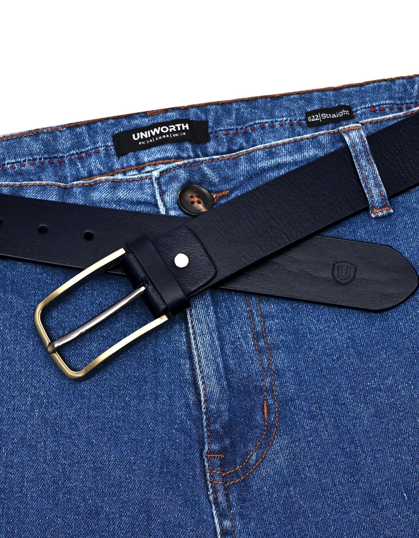 Navy Plain Casual Belt