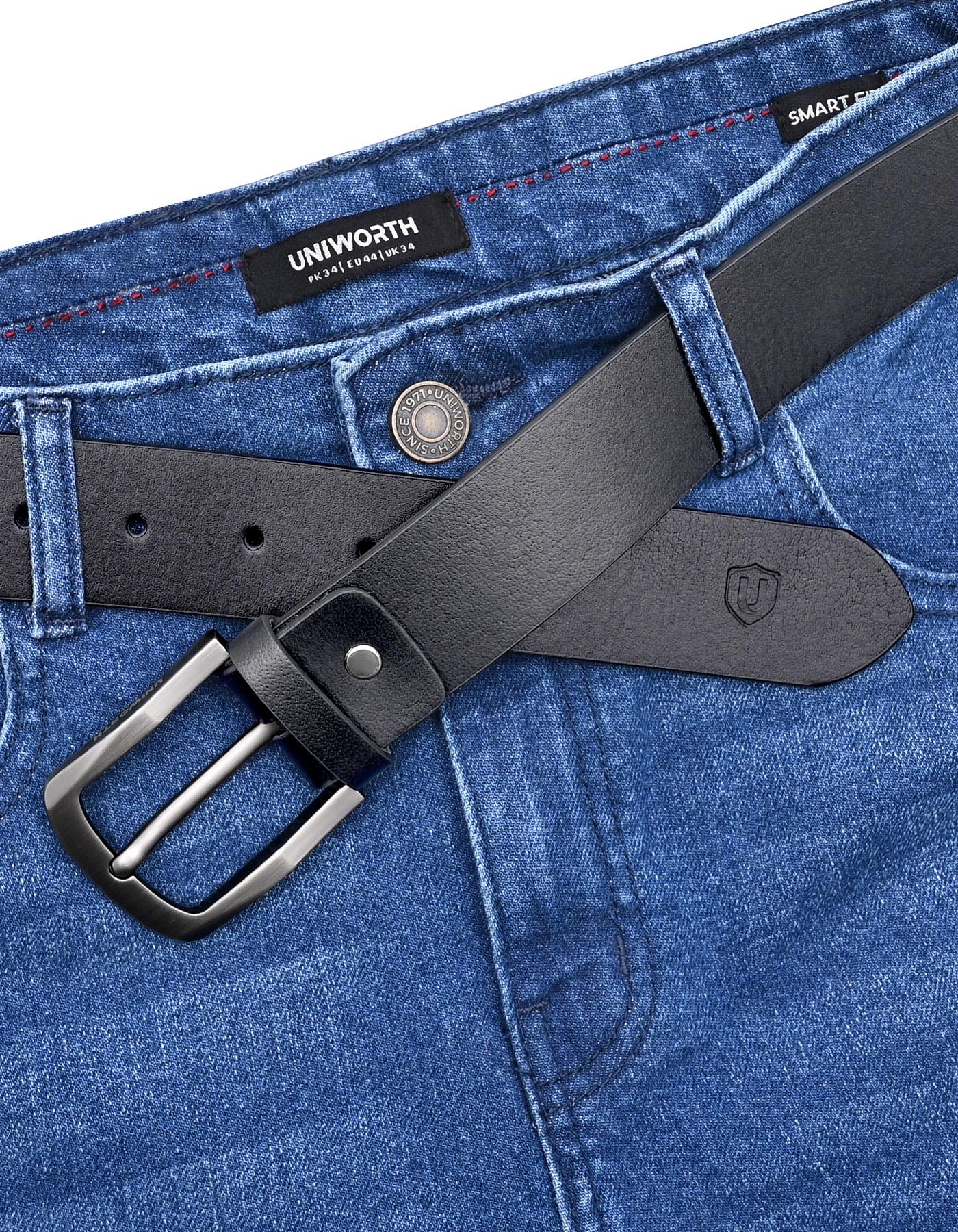 Black Plain Casual Belt
