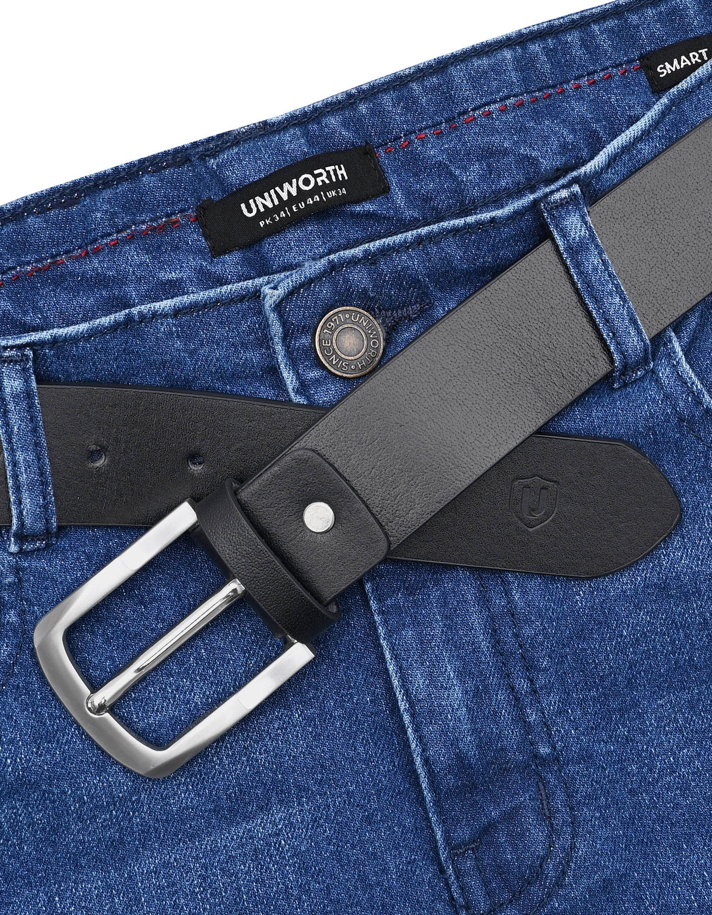 Black Plain Casual Belt