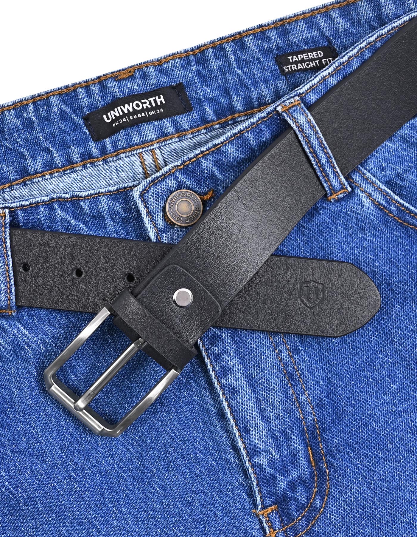 Navy Plain Casual Belt