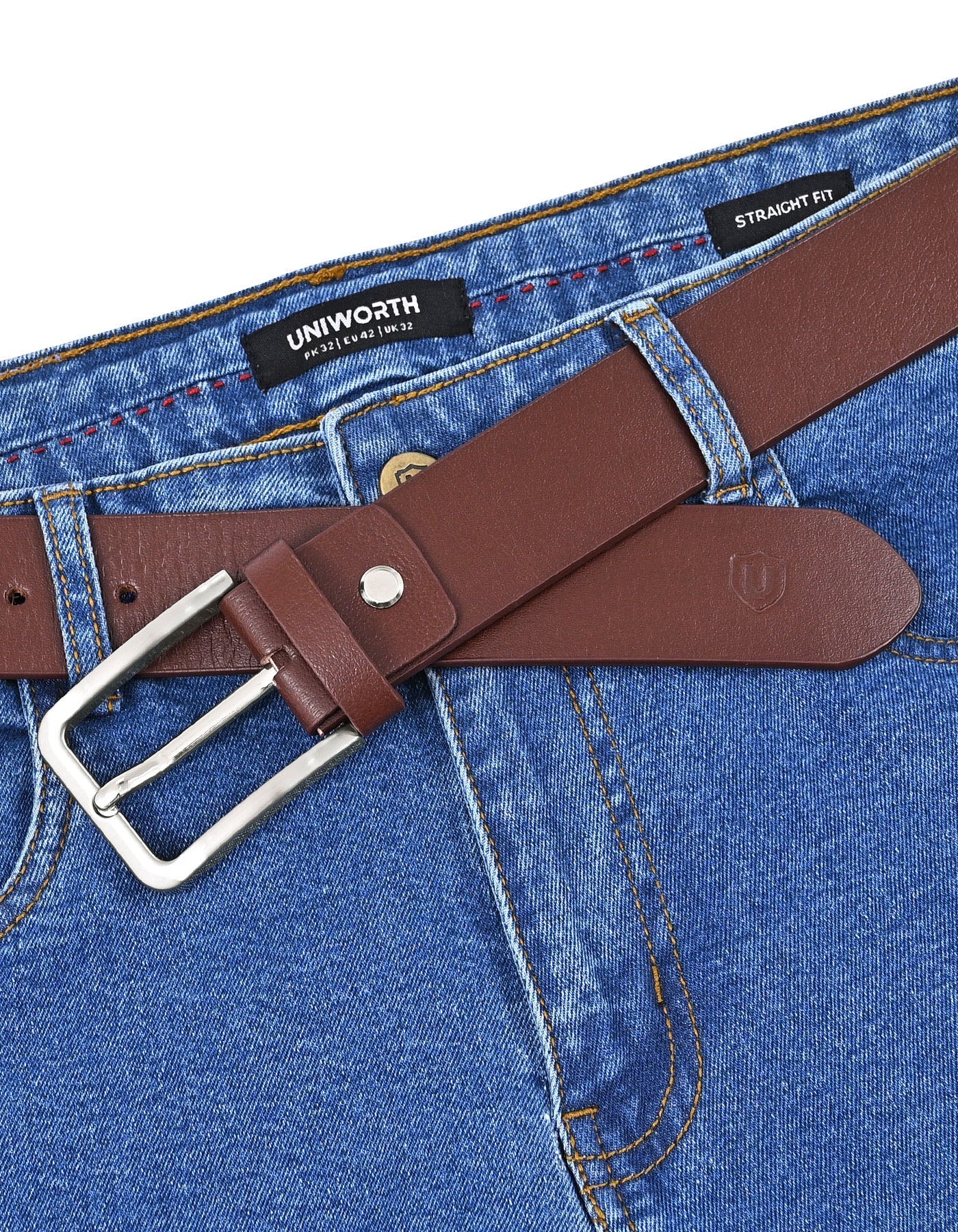 Brown Plain Casual Belt