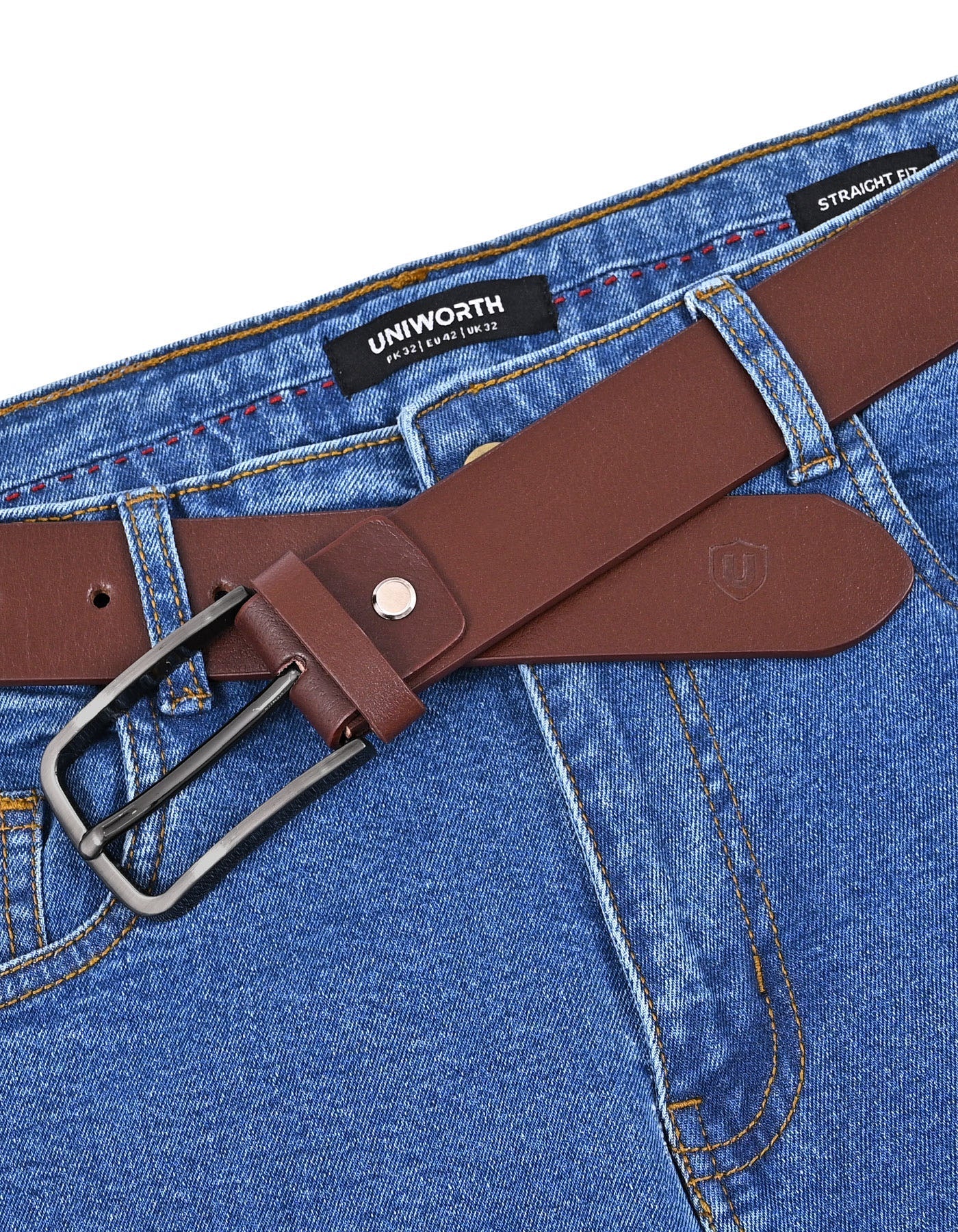 Brown Plain Casual Belt