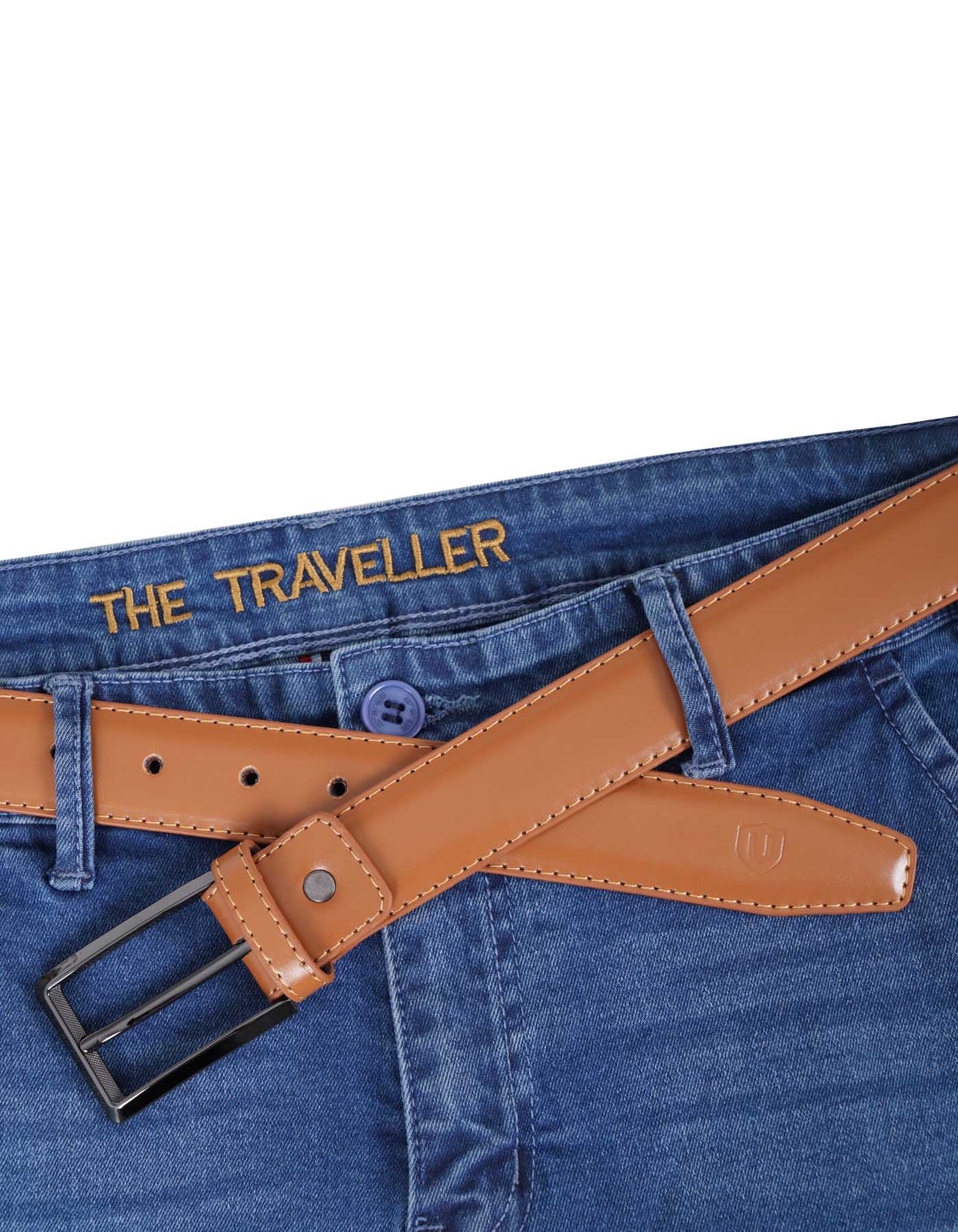 Tan Plain Formal Belt