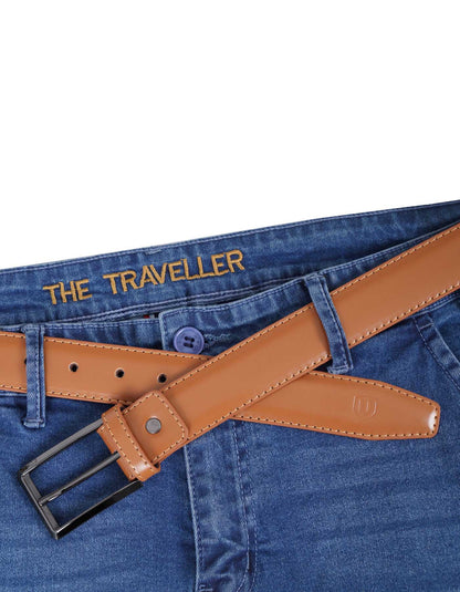 Tan Plain Formal Belt