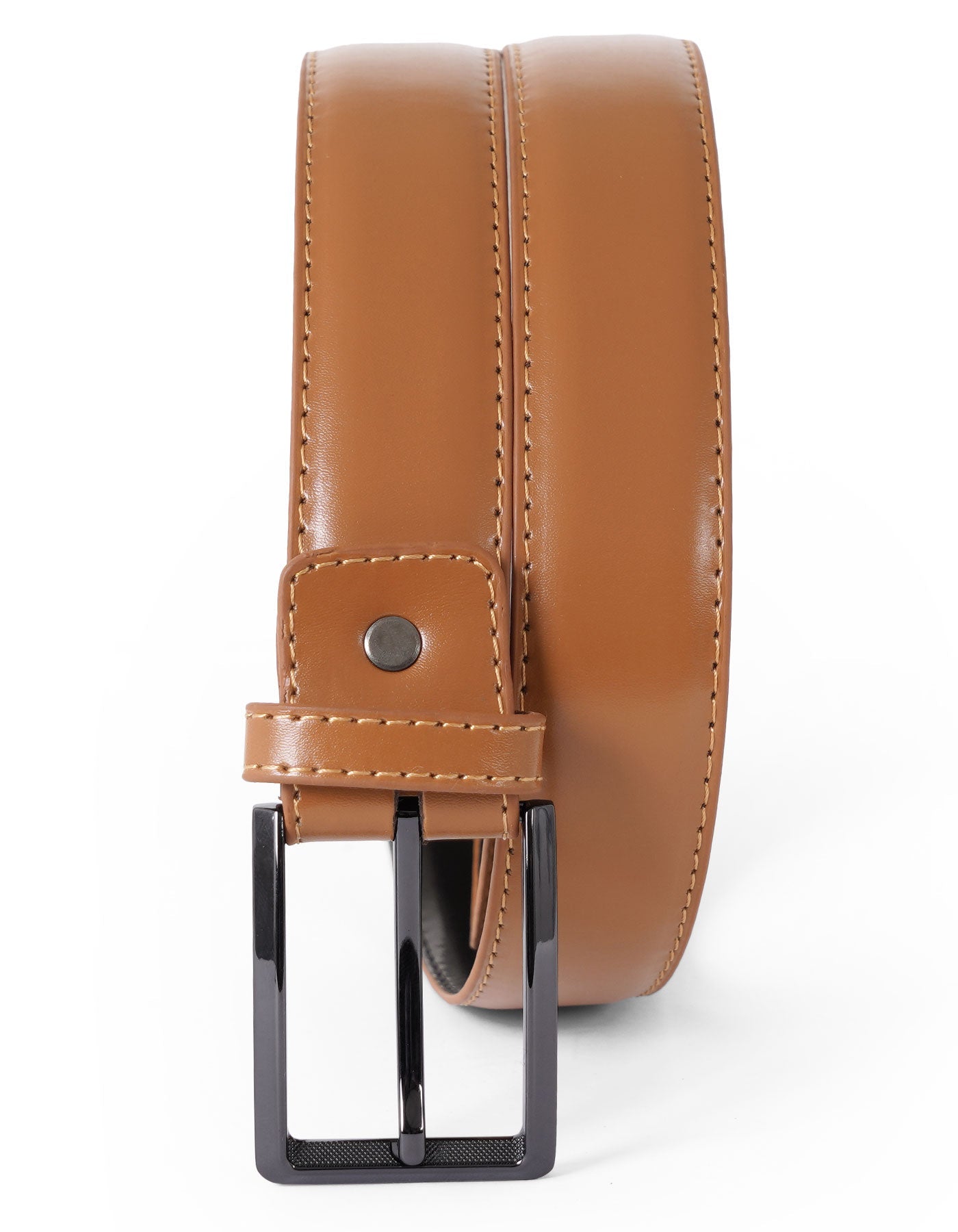 Tan Plain Formal Belt