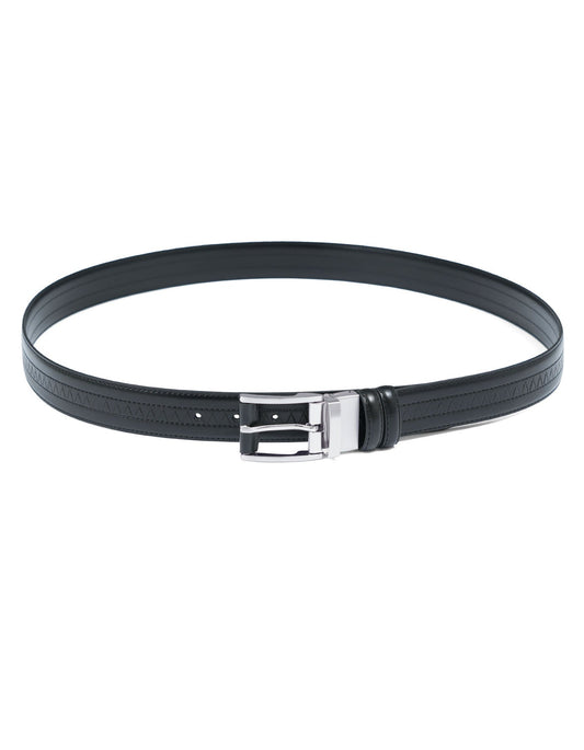 Black Texture Formal Belt