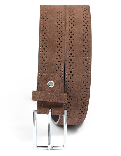 Brown Dotted Suede Leather Belt