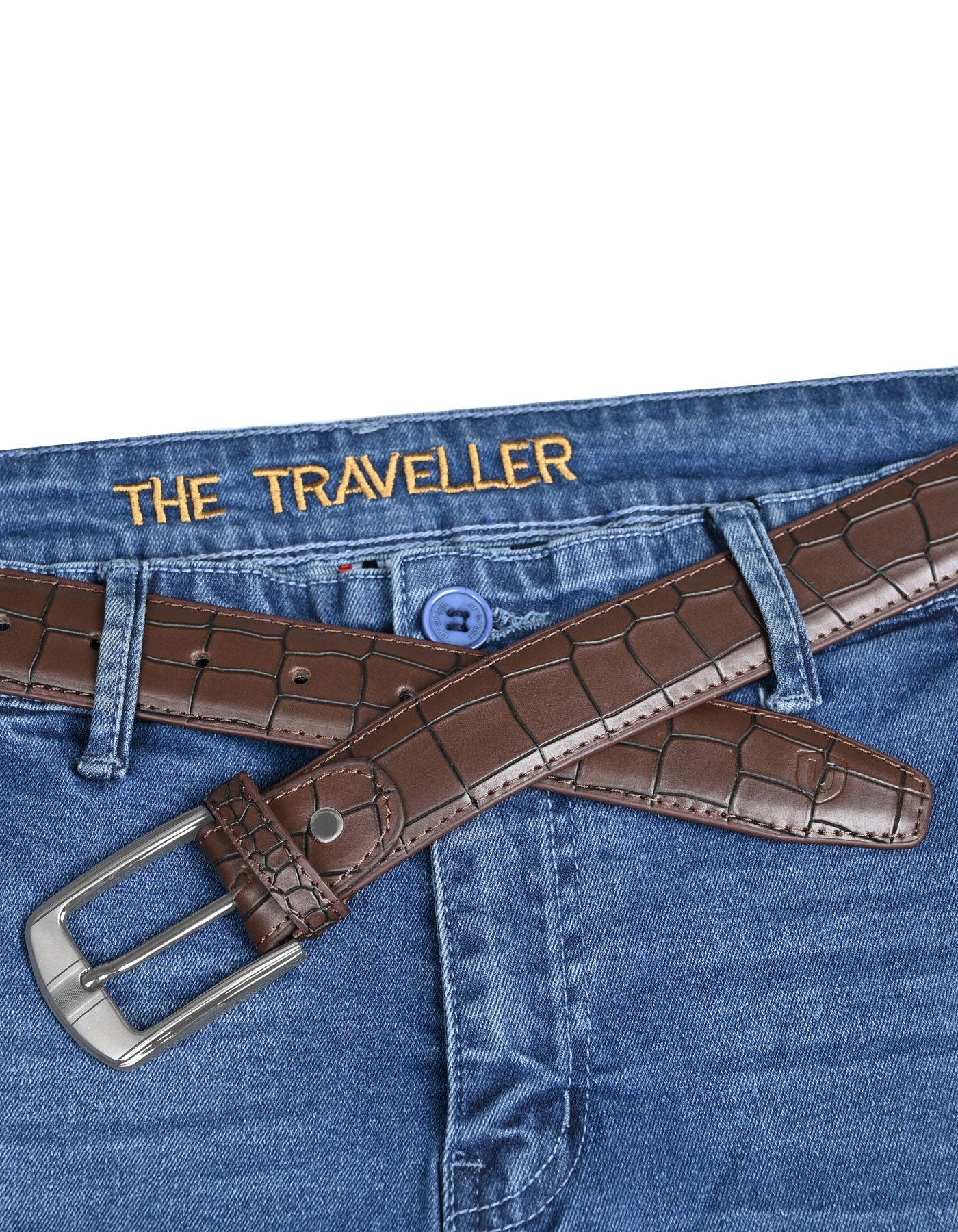 Brown Texture Formal Belt