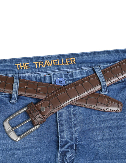 Brown Texture Formal Belt