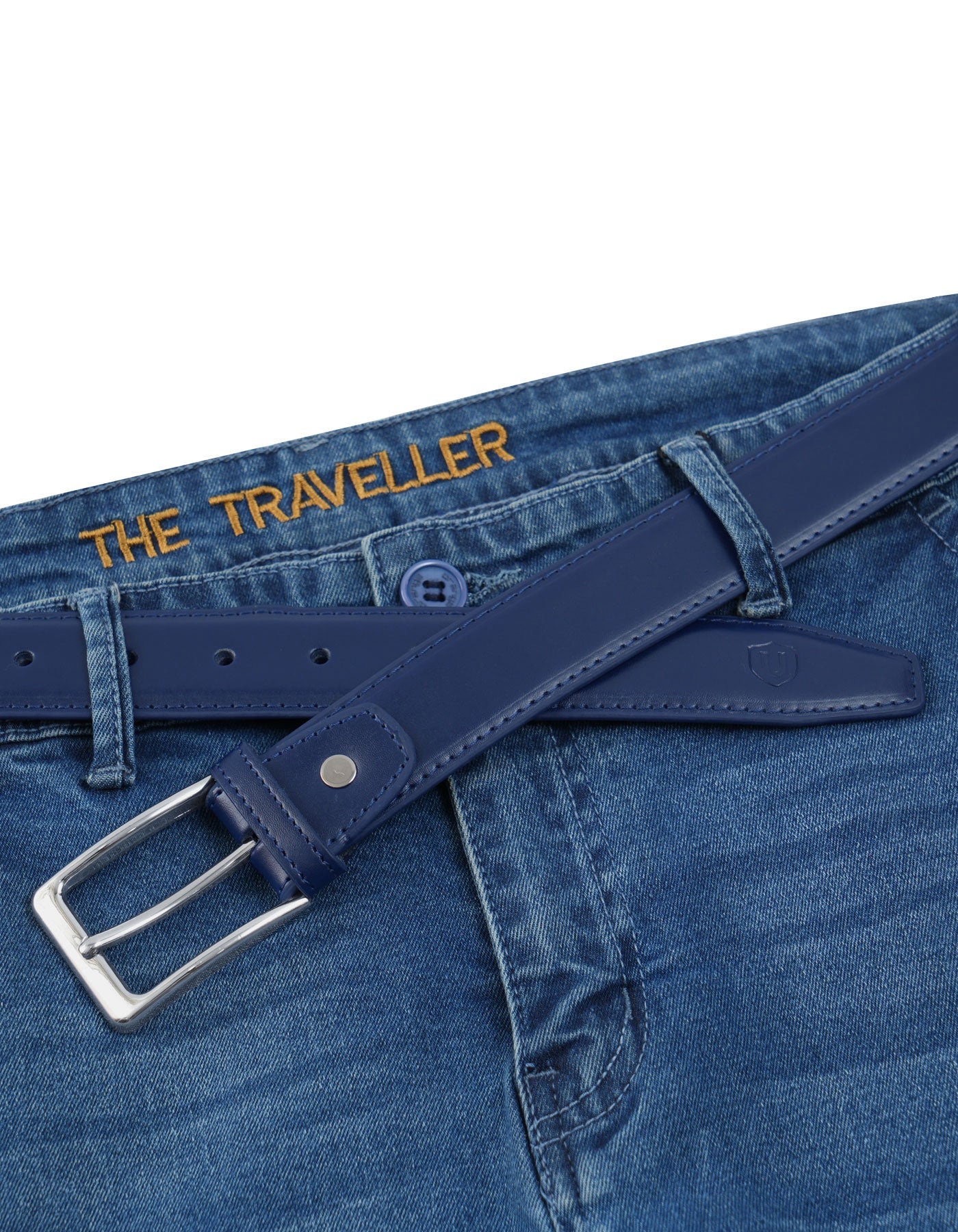 Navy Plain Formal Belt