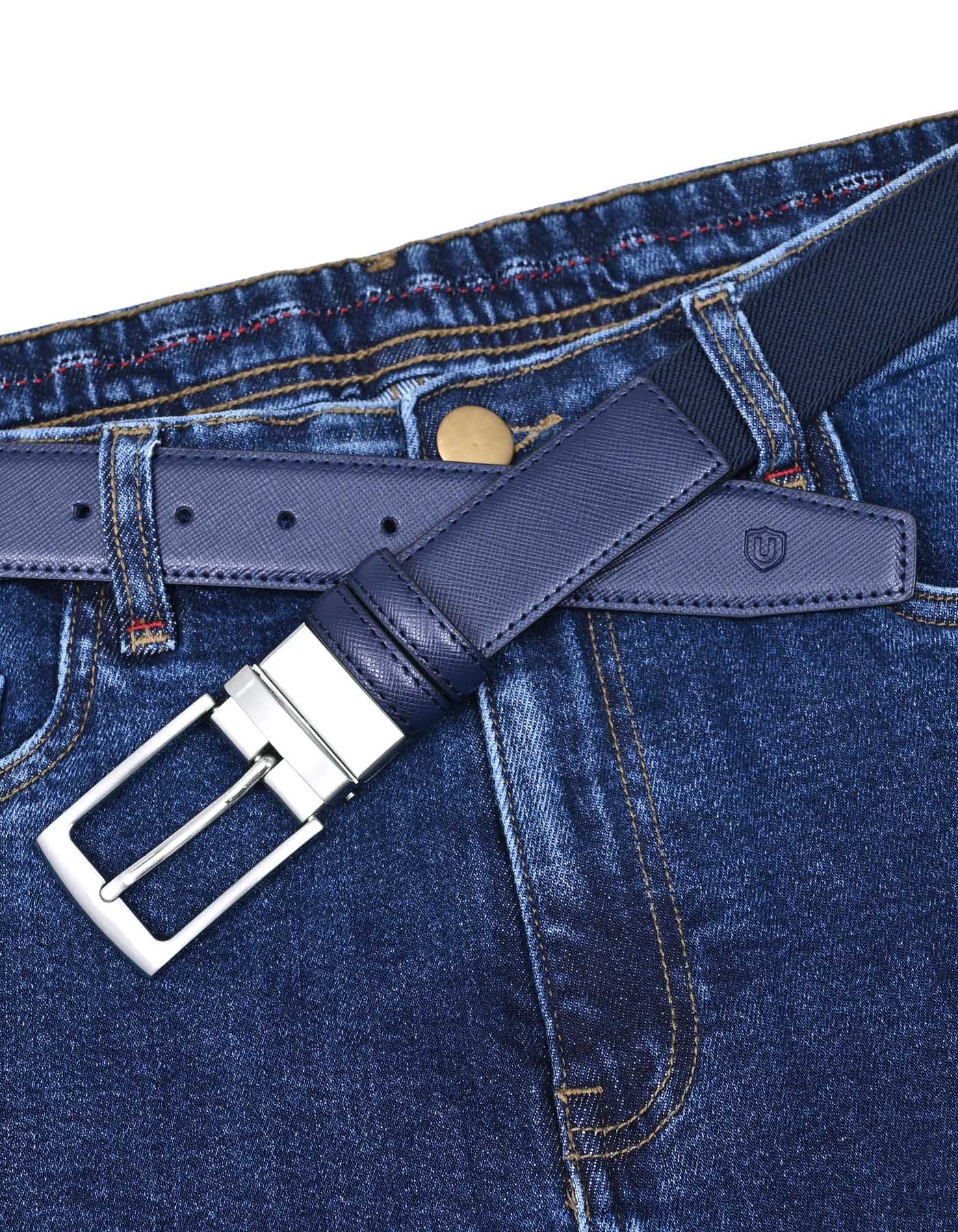 Navy Plain Formal Belt