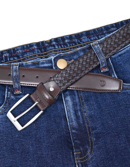 Brown Geometric Formal Belt