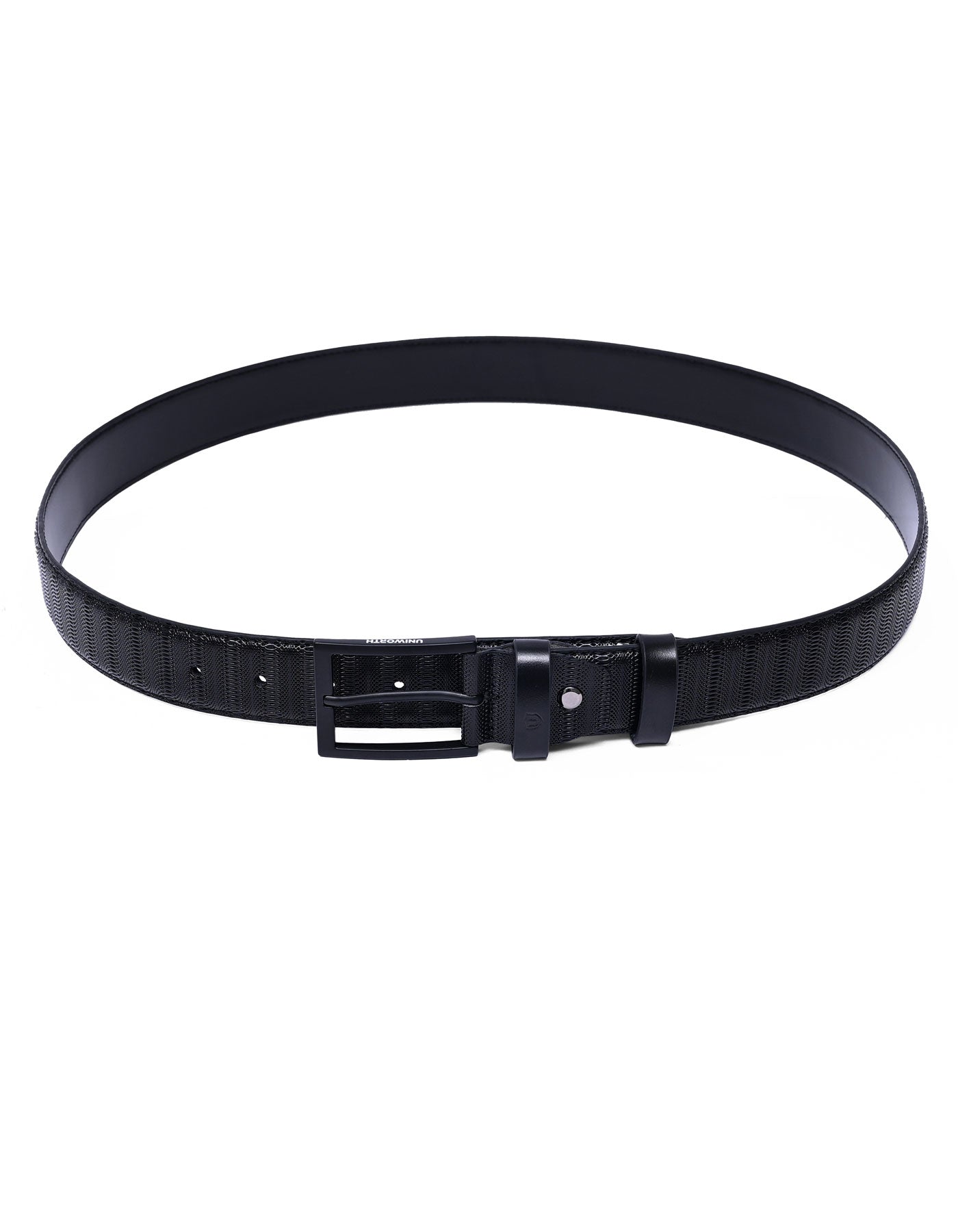 Black Texture Formal Belt