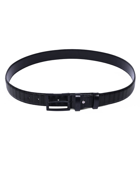 Black Texture Formal Belt