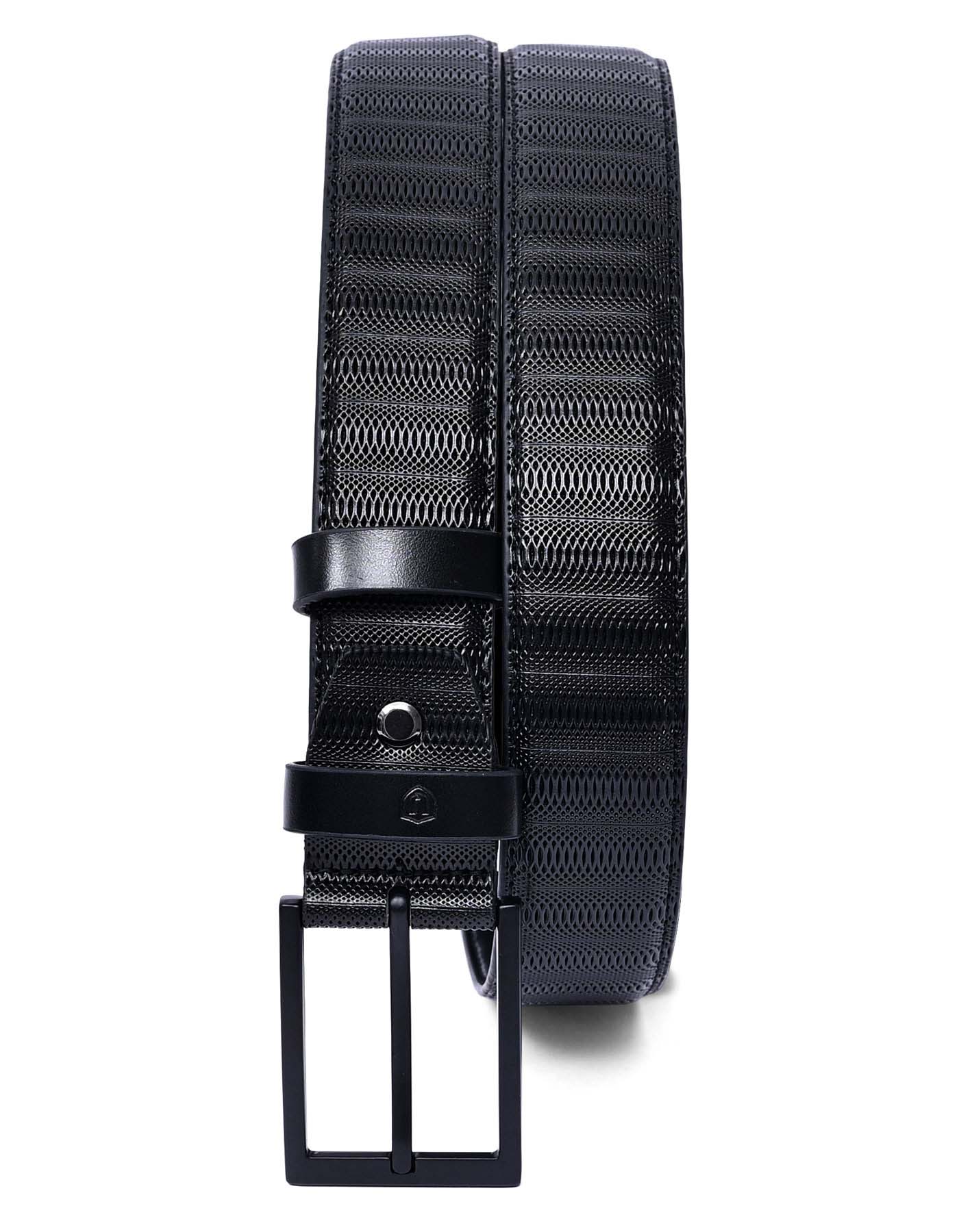 Black Texture Formal Belt