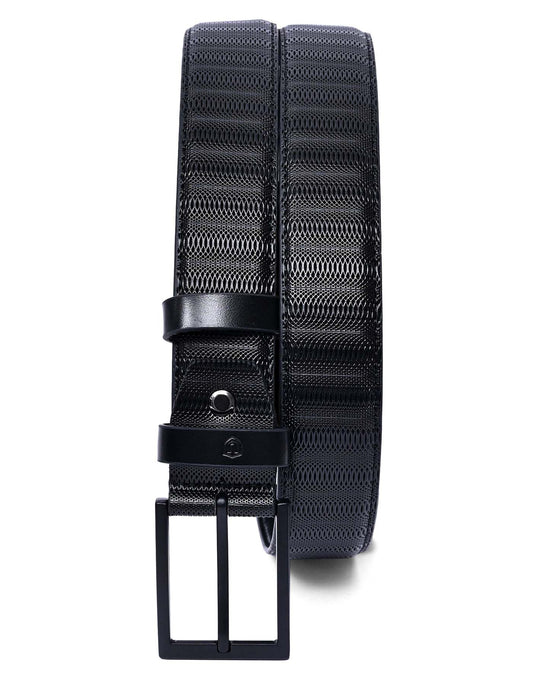 Black Texture Formal Belt