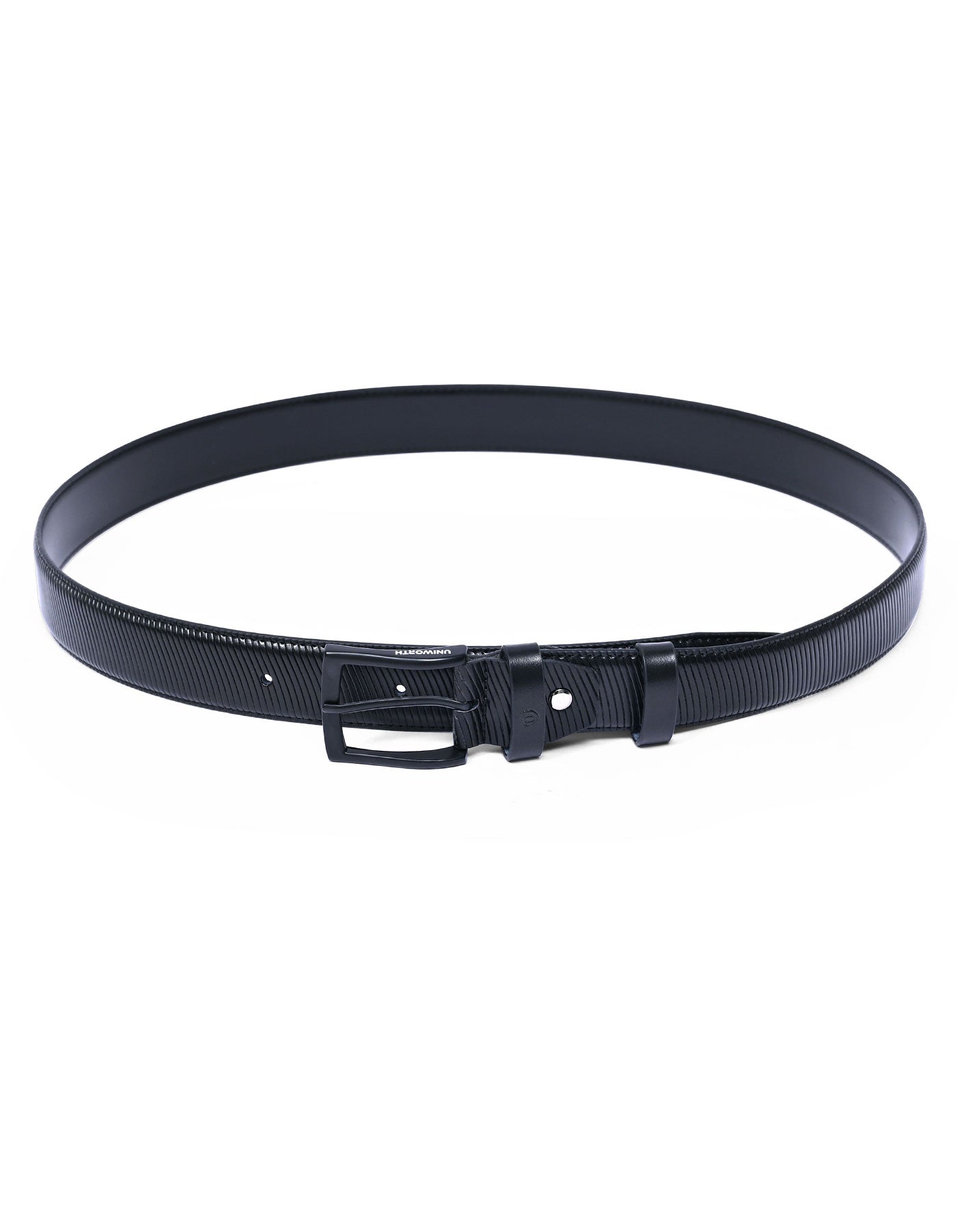 Black Texture Formal Belt