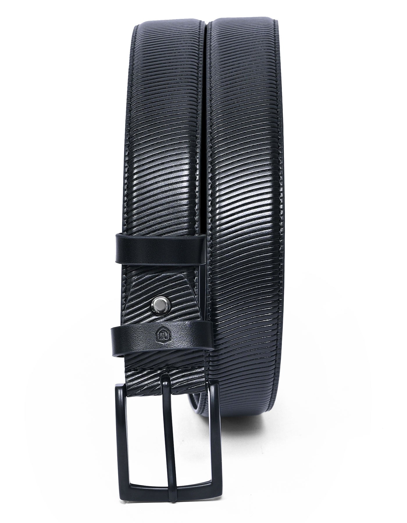 Black Texture Formal Belt