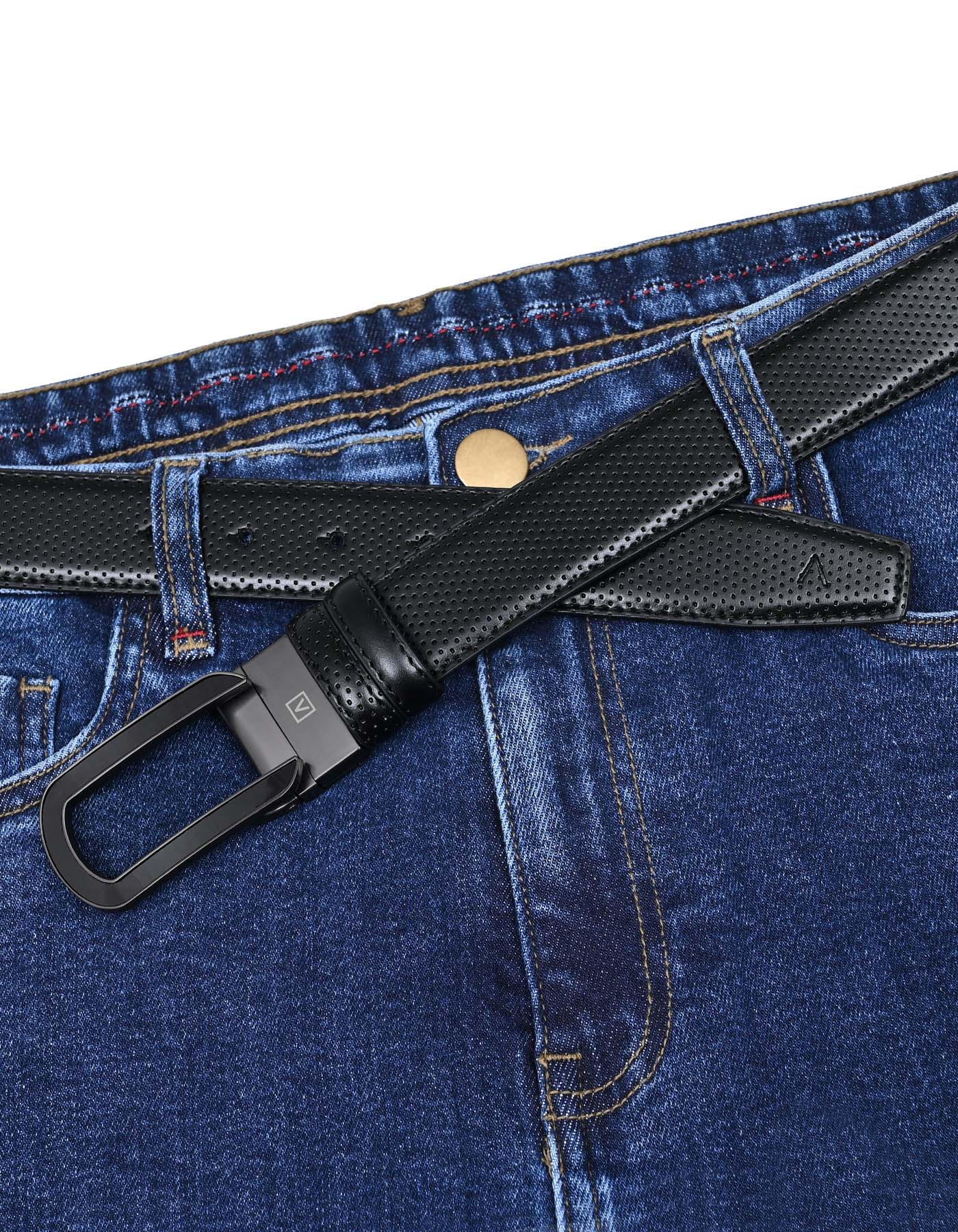 Black Texture Formal Belt