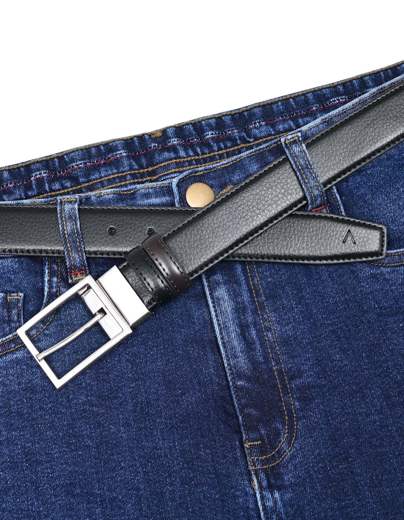Black Texture Formal Belt