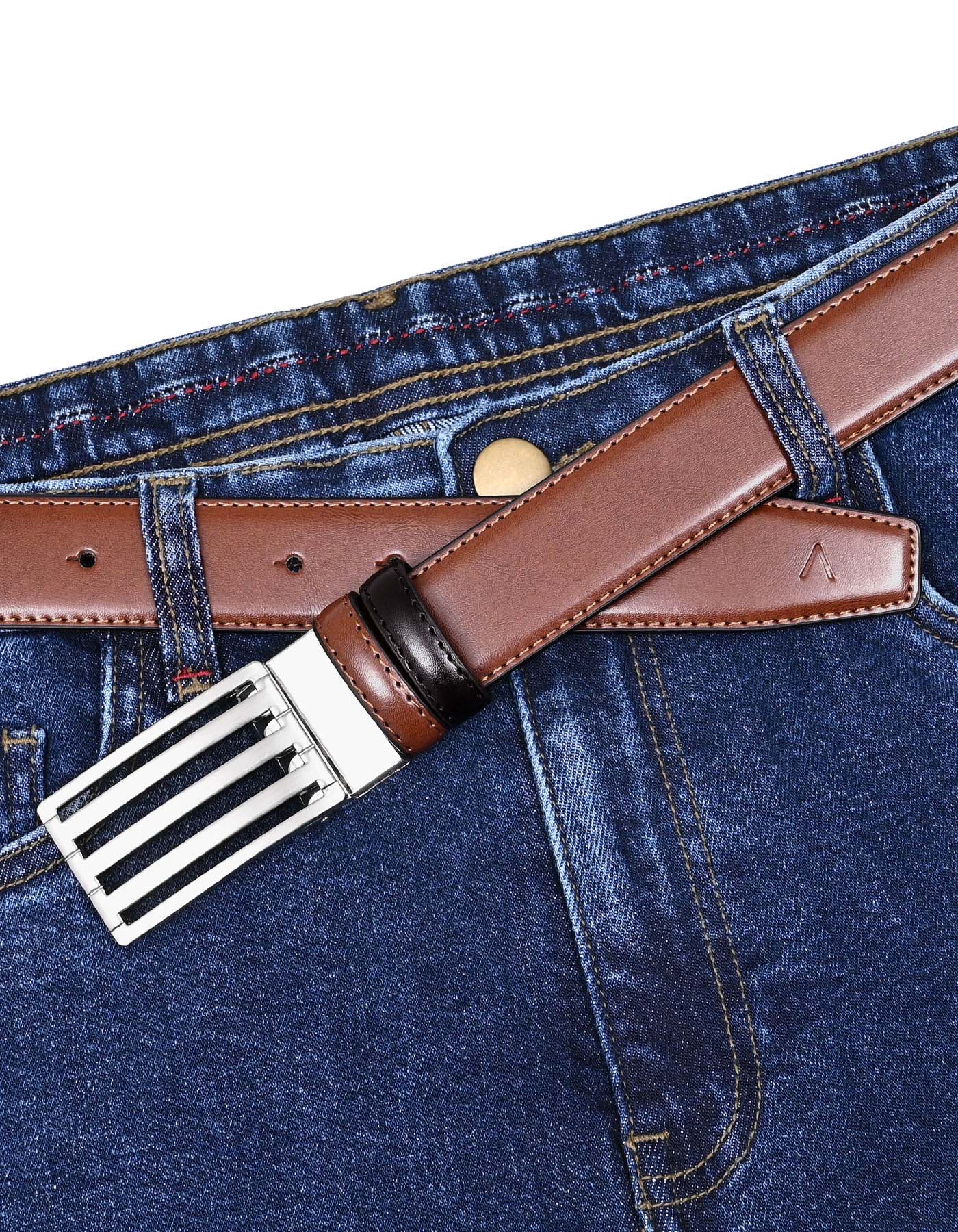 Tan Plain Formal Belt