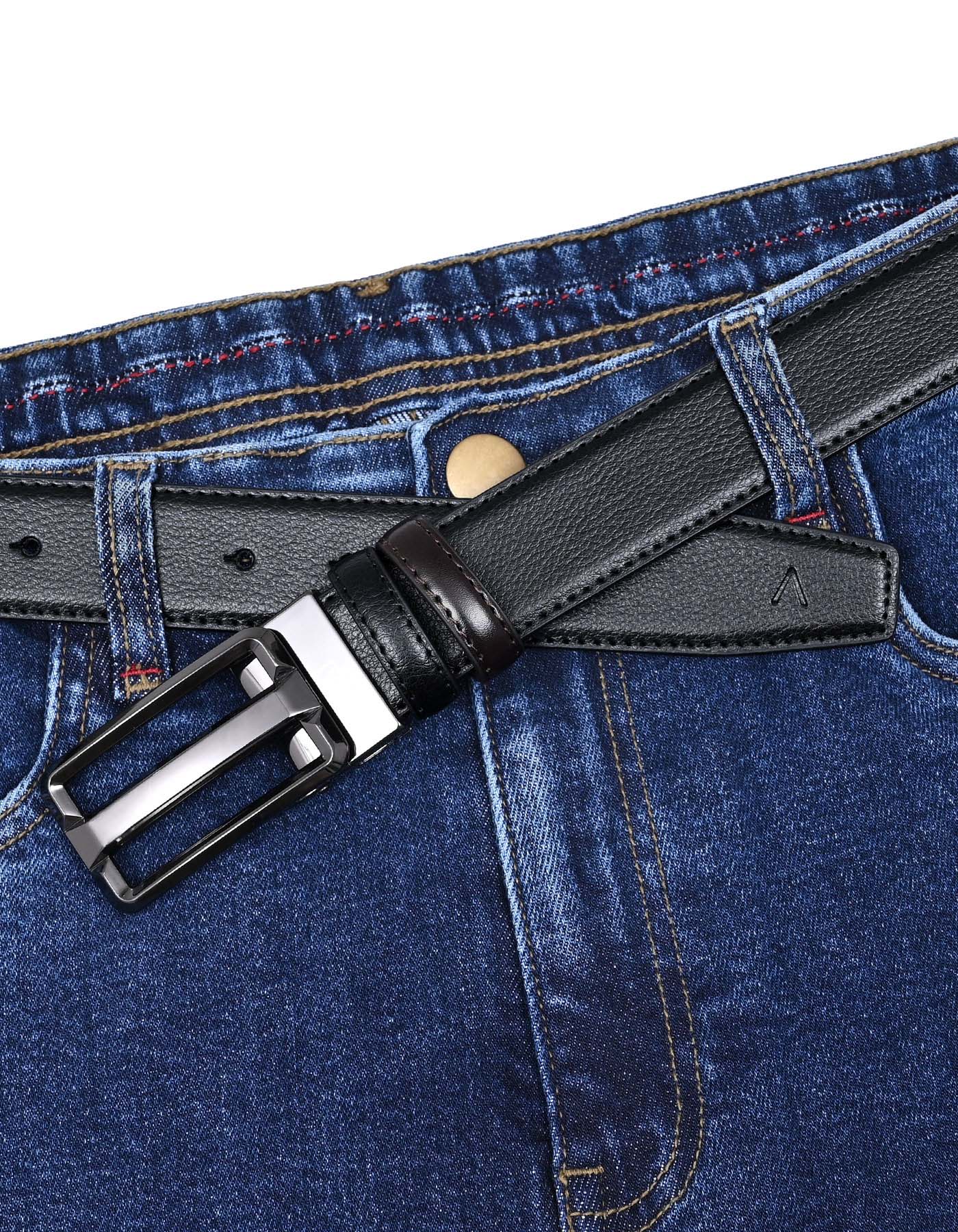 Black Texture Formal Belt