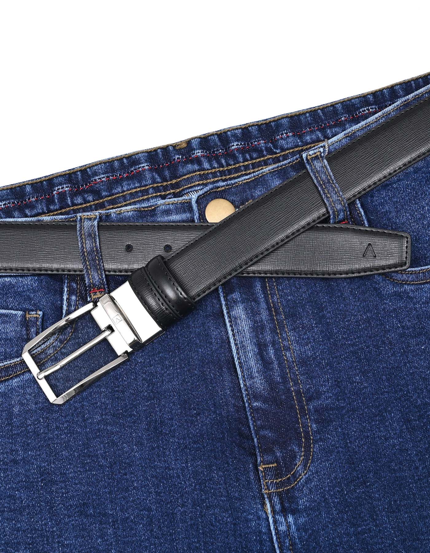 Black Texture Formal Belt