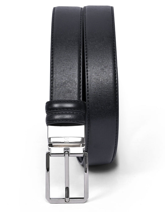 Black Texture Formal Belt