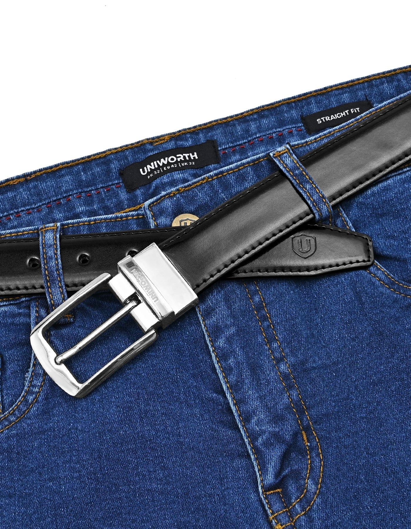 Black Plain 100% Leather Formal Belt