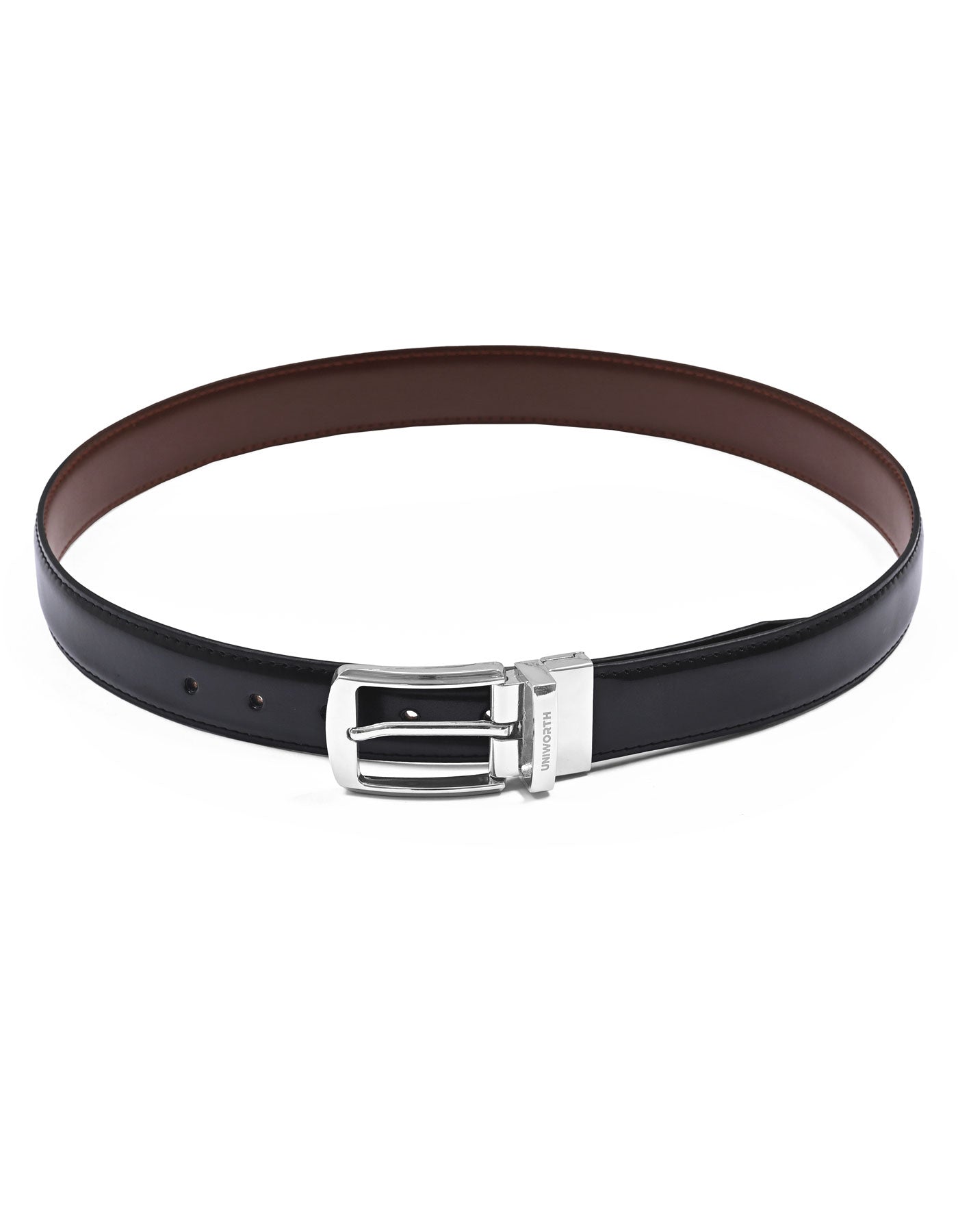 Black Plain 100% Leather Formal Belt