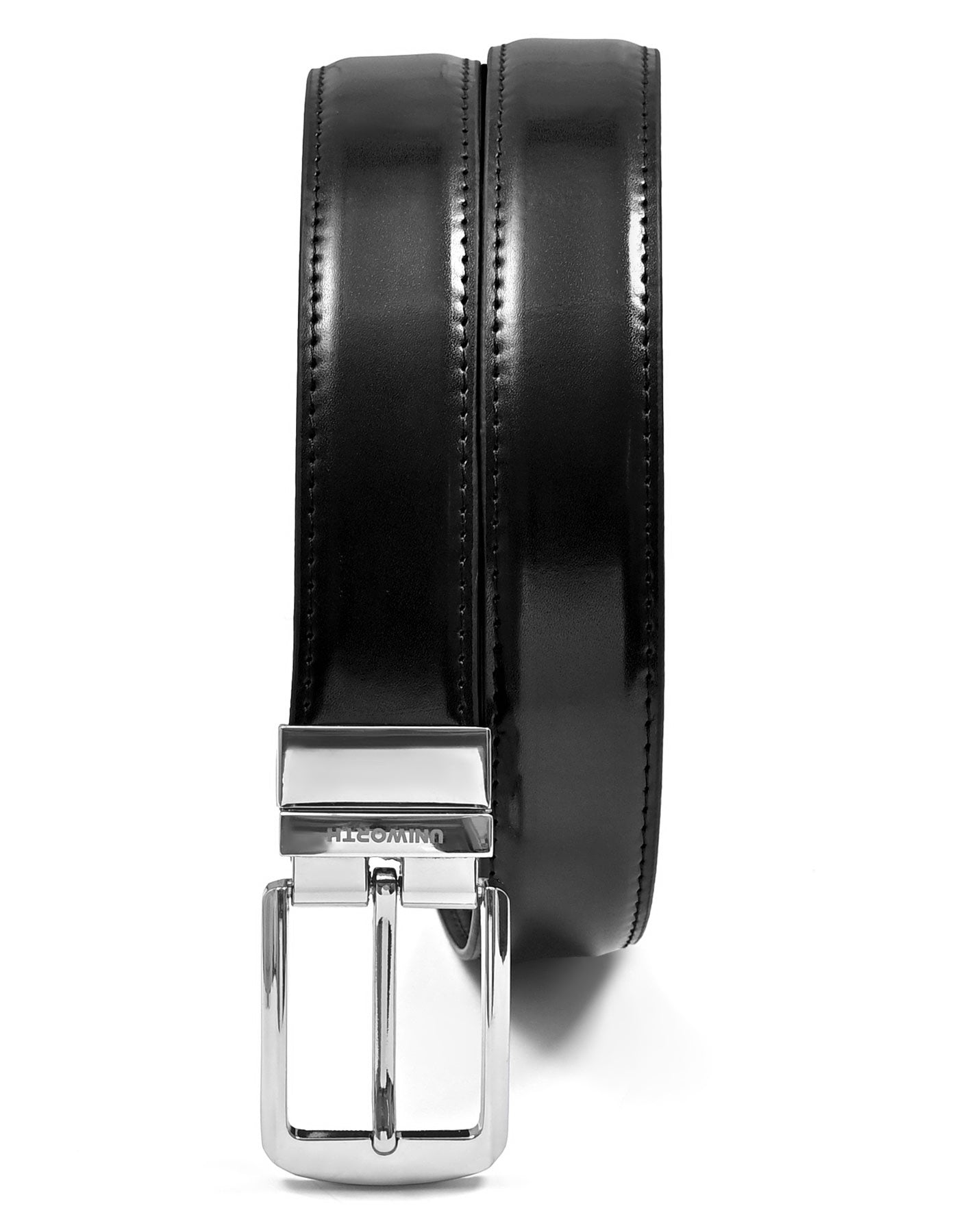 Black Plain 100% Leather Formal Belt